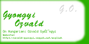 gyongyi ozvald business card